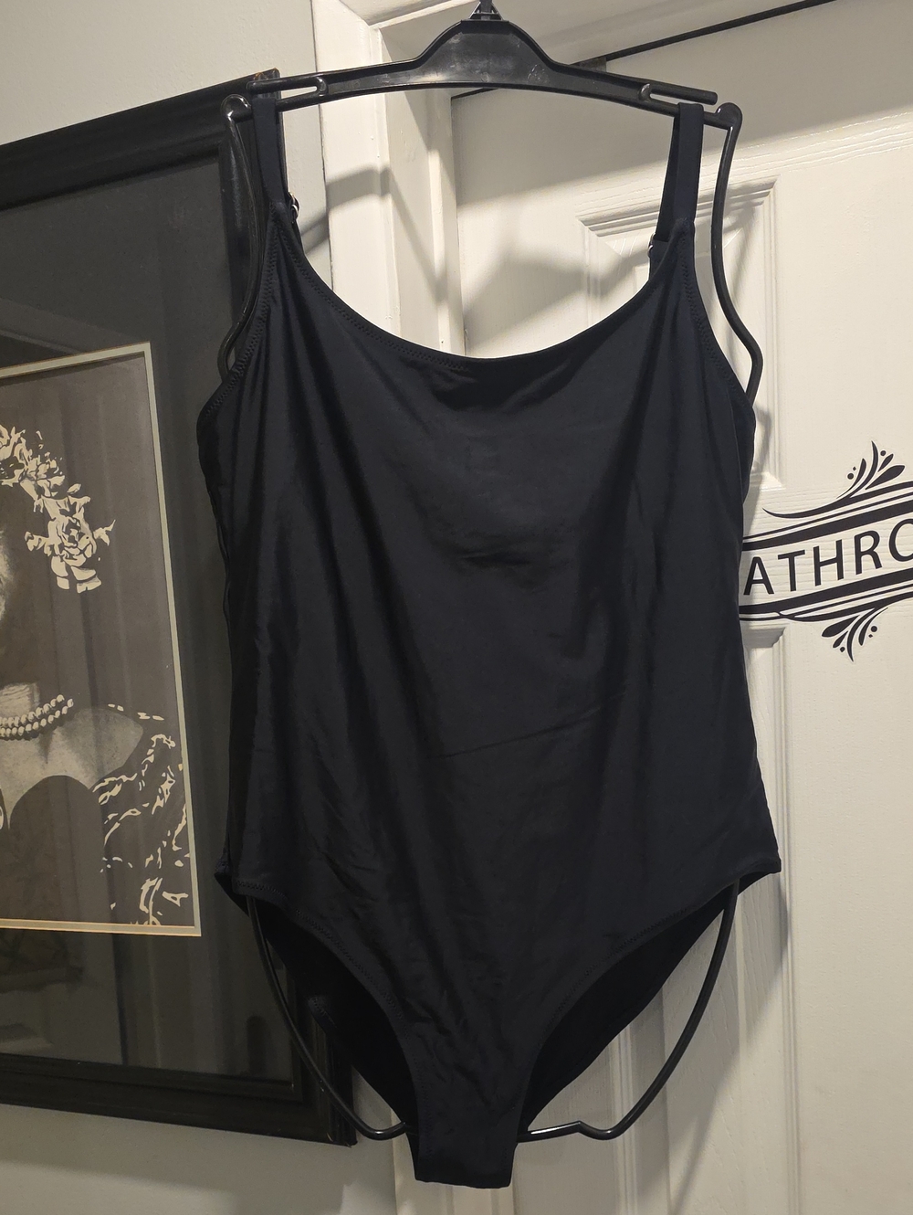 Old Navy Black One-Piece Swimsuit with Adjustable Straps